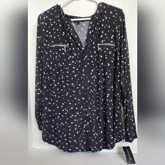 INC International Concepts Tops - SOLD!  INC Women's 3X Riley Ditsy Floral Pullover Long Sleeve